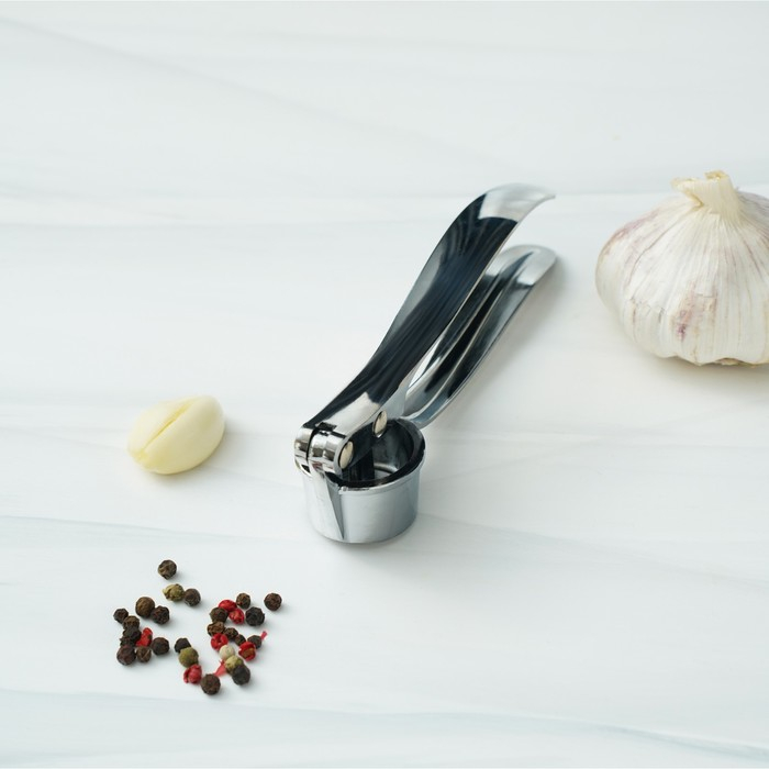 Пресс для чеснока Доляна &laquo;Эрнест&raquo;, 15 см, цвет серебряный