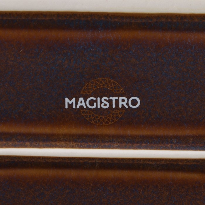 Блюдо фарфоровое овальное Magistro Garland, 18&times;9,8&times;2,5 см, цвет синий