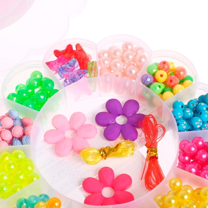 Набор для бисероплетения &laquo;Цветочек&raquo;, в пластиковом контейнере, МИКС