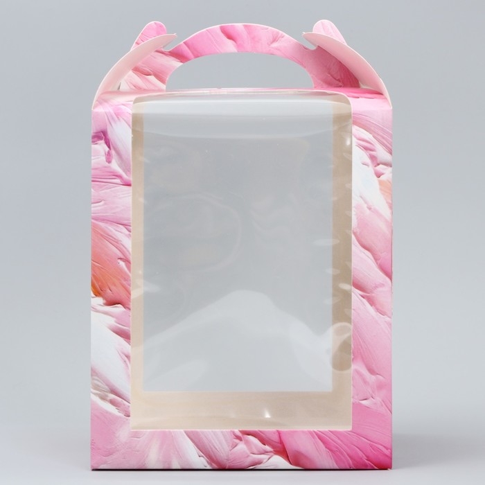 Коробка под торт, кондитерская упаковка, &laquo;Пастель&raquo;, 15 х 15 х 18 см