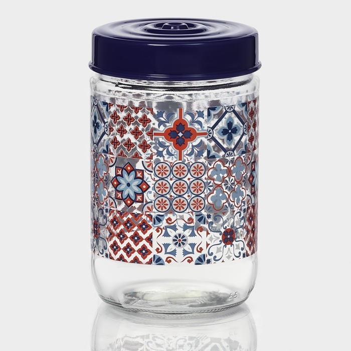 Банка стеклянная для сыпучих продуктов &laquo;Мозаика&raquo;, 660 мл