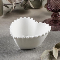 Соусник фарфоровый Magistro &laquo;Сердце&raquo;, 260 мл, d=11,5, цвет белый