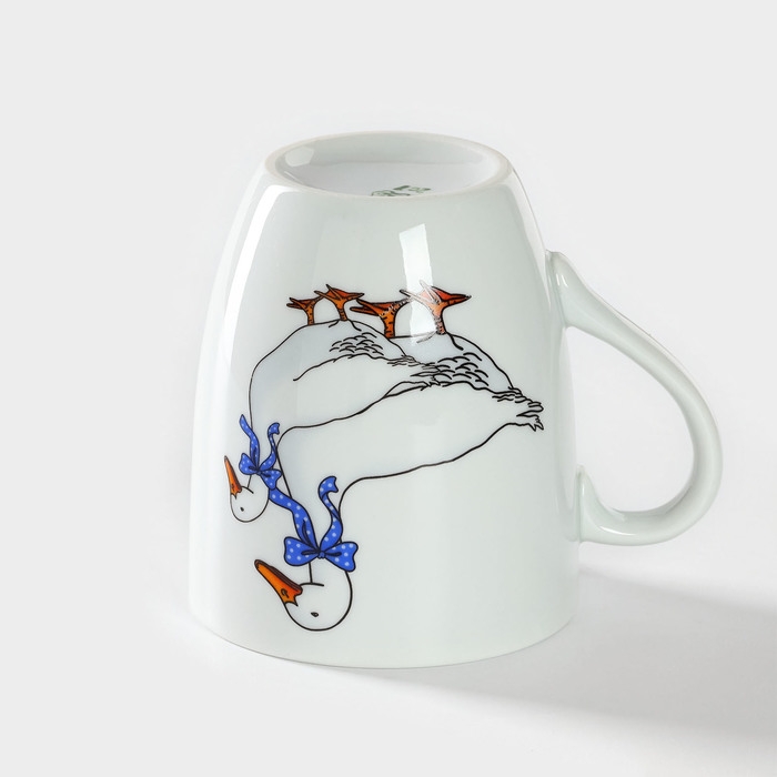 Кружка фарфоровая &laquo;Гуси&raquo;, 300 мл