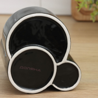 Дозатор для моющего средства Доляна &laquo;Милитари&raquo;, 370 мл, с губкой и щёткой, цвет чёрный