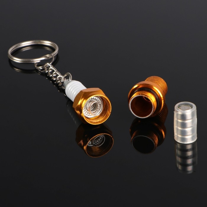 Брелок для ключей Cartage, свеча с фонариком, золотистый Брелок для ключей Cartage, свеча с фонариком, золотистый