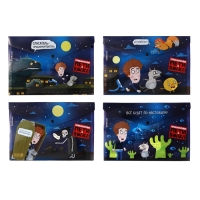 Папка-конверт на кнопке А4, 160 мкм, ErichKrause "Приключения Пети и Волка", полупрозрачная, глянцевая, микс