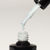 Гель лак для ногтей, &laquo;MILK POTAL&raquo;, 3-х фазный, 8мл, LED/UV, цвет белый/серебристый (01)