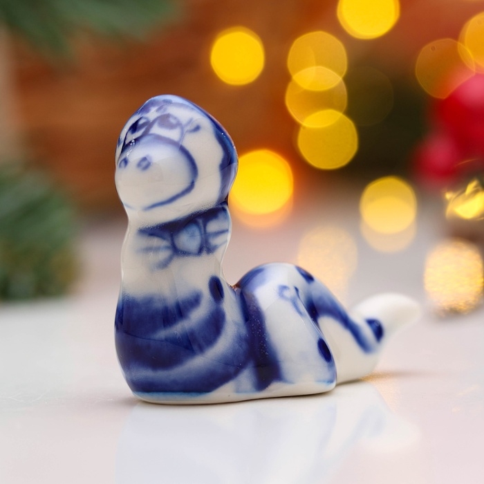 Сувенир "Змей Мотя" 5,5х7,5 см, гжель