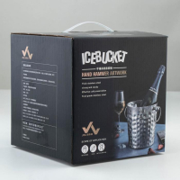 Ведро для льда из нержавеющей стали &laquo;Чеканный&raquo;, 5,2 л, 25&times;20&times;20,5 см, 201 сталь, цвет серебряный