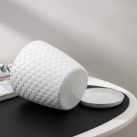 Горшок для цветов с поддоном &laquo;Ротанг&raquo;, 1,2 л, цвет белый