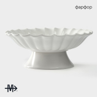 Подставка для тортов и десертов фарфоровая Magistro &laquo;Цветок&raquo;, d=25 см