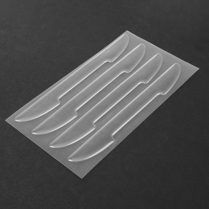 Накладка на двери, 15&times;1,7 см, противоударная, прозрачная, набор 4 шт