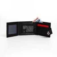 Портмоне мужское на магните, отдел для купюр, для карт, для монет, цвет чёрный