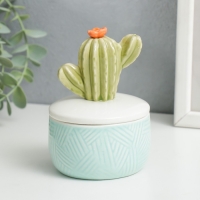 Шкатулка керамика "Кактус" МИКС 11х8х8 см
