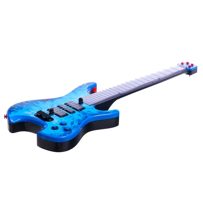 Музыкальная гитара &laquo;Рок-звезда&raquo;, звук свет, цвет синий