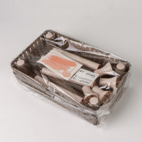 Органайзер для хранения маникюрных/косметических принадлежностей, двухуровневый, 24 &times; 20 &times; 15 см, цвет коричневый/бежевый