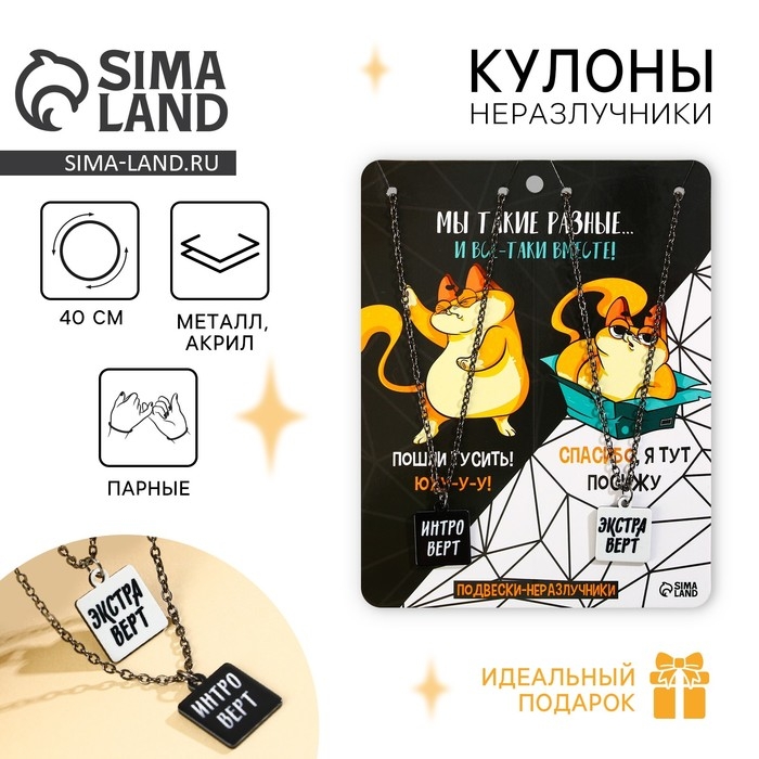 Кулоны парные подвески &laquo;Мы такие разные&raquo;