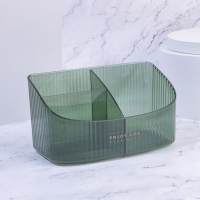 Органайзер для хранения &laquo;GREEN&raquo;, 3 секции, 18,5 &times; 9,5 &times; 10 см, цвет полупрозрачный/зелёный