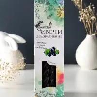 Свечи витые ароматизированные 1,9х24 см (набор 4 шт) 40 гр, 8 ч, смородина