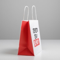 Пакет подарочный, упаковка, &laquo;Терпеть тебя не могу&raquo;, 22 х 22 х 11 см