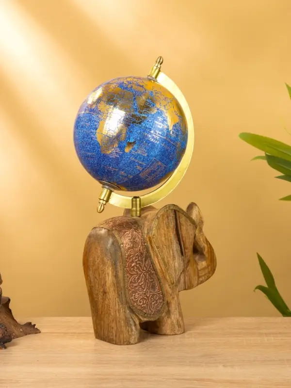 Глобус сувенирный, 17&times;12.5&times;31.5 см, подставка дерево