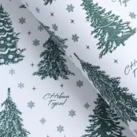 Бумага упаковочная крафт, "Ёлки", на белом 75гр/м&sup2; 0,72 х 10 м