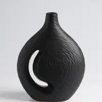 Ваза &laquo;Невада&raquo;, 23&times;16.5 см, керамика, чёрная