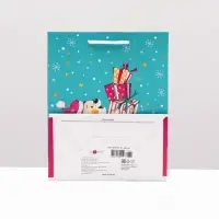 Пакет подарочный &laquo;Зайчик с подарком другу&raquo; , 18&times;22.3&times;10 см