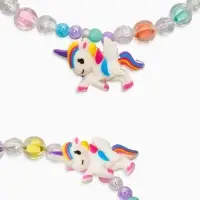 Комплект детский &laquo;Выбражулька&raquo; 3 предмета, клипсы, бусы, ободок, единорог, цветной