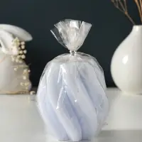 Свеча-цилиндр 9х8 см, 220 гр, с нарезкой, лаванда