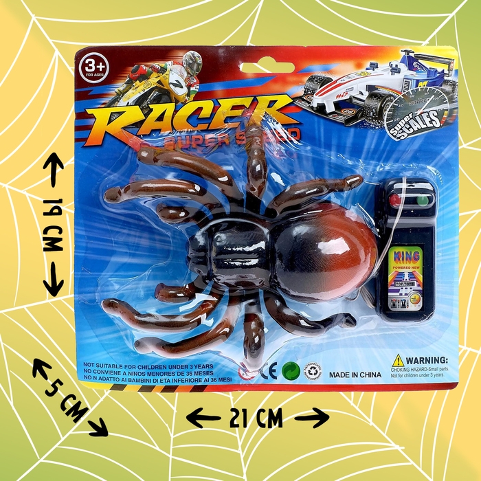 Животное &laquo;Паук&raquo;, на дистанционном управлении, работает от батареек, цвета МИКС