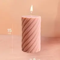 Свеча "Столб" 7,5х7,5х15 см, соевый воск, микс