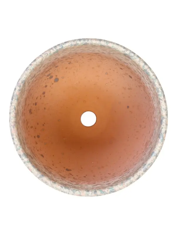 Горшок цветочный  с поддоном 0,8 л, белый керамика "Пряности" (М)