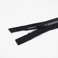 Молния &laquo;Трактор&raquo;, №8, разъёмная, замок автомат, 60 см, чёрная, белая