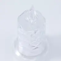 Светодиодная свеча LED "Свеча с подтёками, грани" 3хLR41, прозрачный 3,5х3,5х7 см