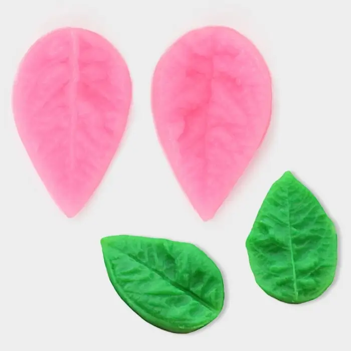 Молд &laquo;Лист гортензии&raquo;, силикон, 2 предмета, 4&times;2.5 см, МИКС