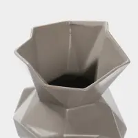 Ваза настольная керамика "Анхель" 20х12 см, серый