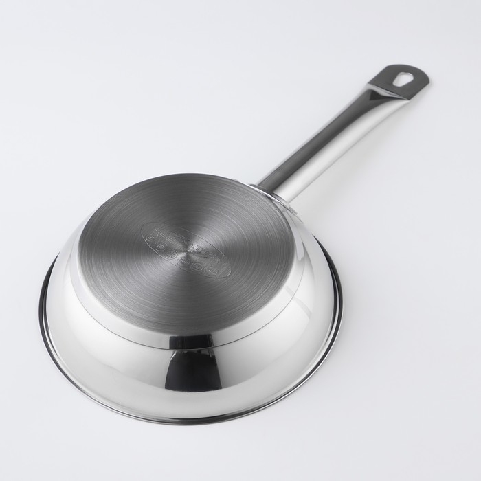 Сковорода &laquo;Общепит&raquo;, d=20 см, толщина корпуса 0,6 мм, дно 3,5 мм, с теплораспределительным слоем, антипригарное покрытие, индукция