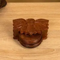 Подставка под горячее "Цветок" (набор 6 шт), 14х10х6 см, дерево шишам