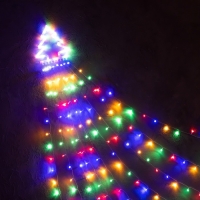 Светодиодная фигура &laquo;Ёлка&raquo; 3.5 м, пластик, 9 нитей, 220 В, свечение мульти