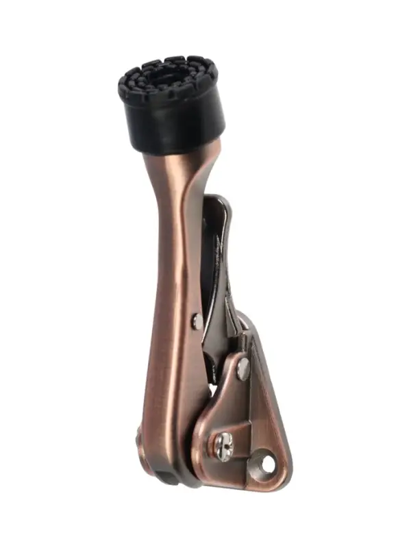 Фиксатор дверной LOCKLAND &ldquo;козья ножка&rdquo;, с автоподъемом, цвет медь