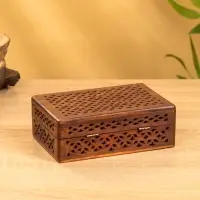 Шкатулка резная "Холи" 18х13х6 см, дерево шишам