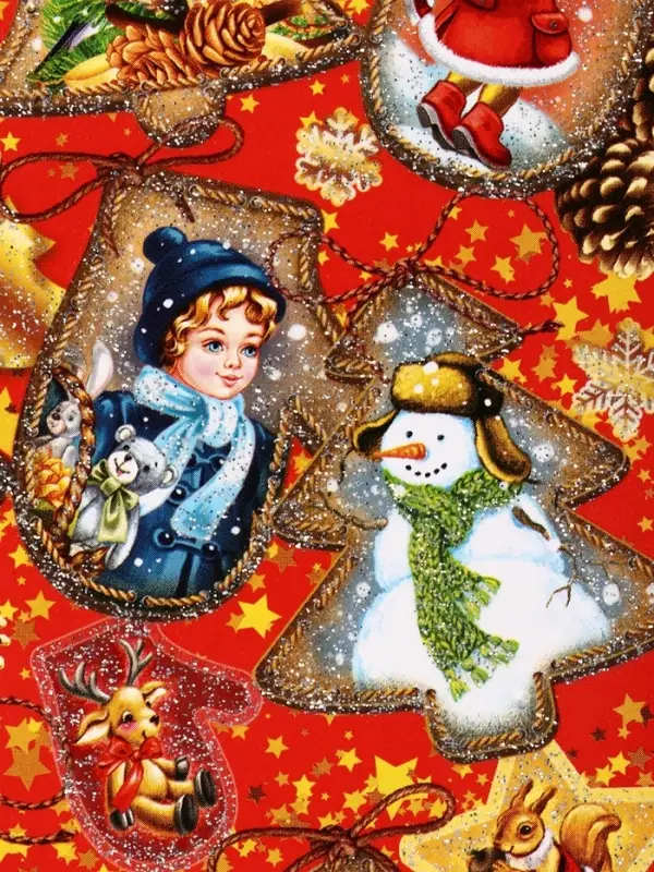 Подарочная новогодняя коробка &laquo;Праздничный медальончик&raquo; в красном, 16.8&times;7&times;25 см