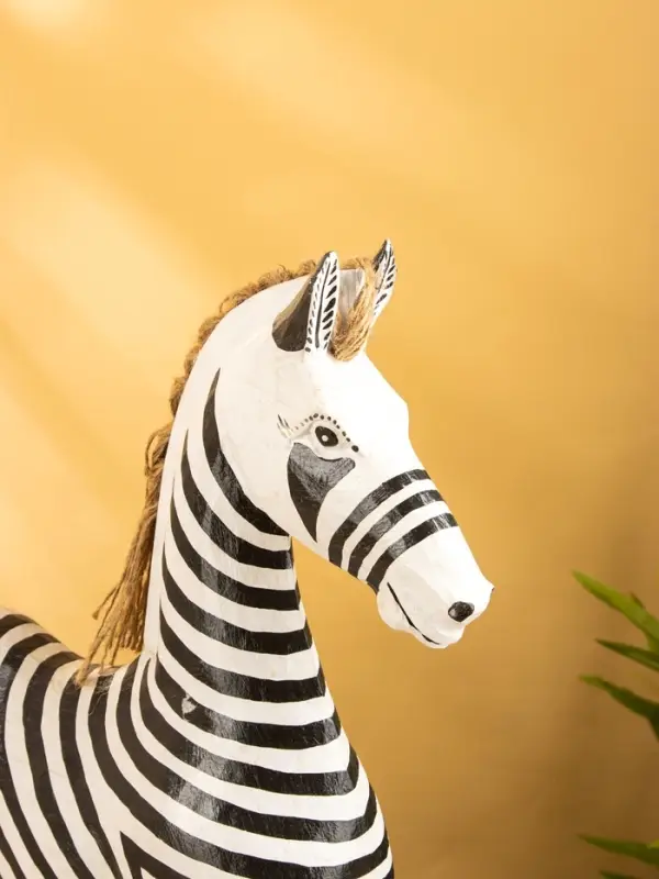 Сувенир "Зебра" дерево 33х11х53 см, цв. чёрно-белый