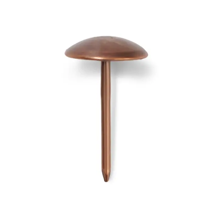 Гвозди ТУНДРА, декоративные, обивочные, 10&times;18.5 мм, медь, фасовка 50 шт.