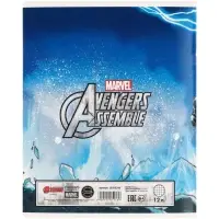 Тетрадь в клетку 12 листов, 5 видов МИКС, обложка мелованный картон, &laquo;Мстители&raquo;