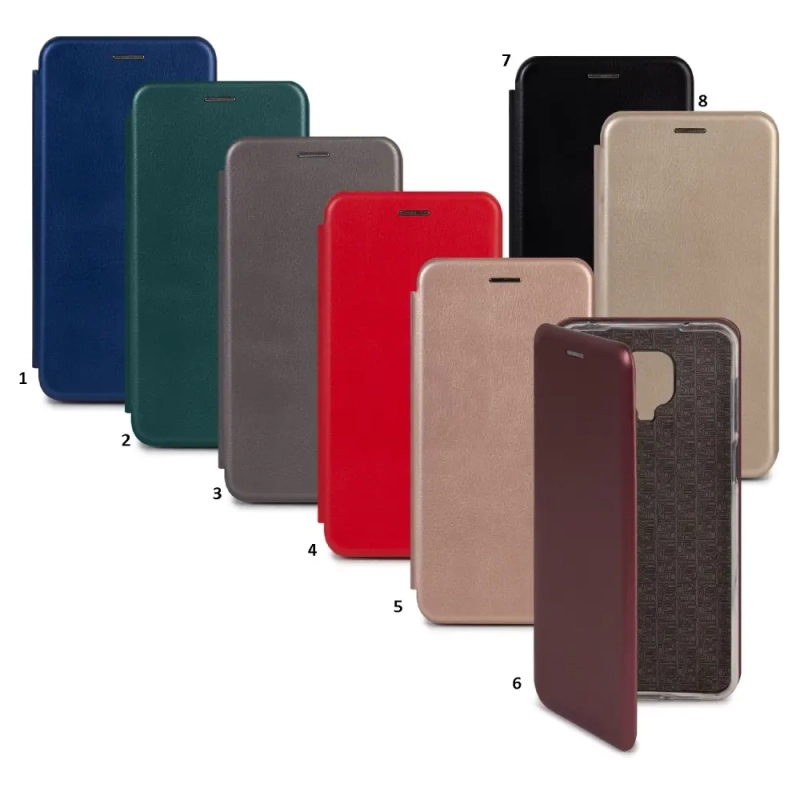 Чехол-книжка Xiaomi Note 9S цвета в ассортименте