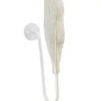 Крючок для штор CAPPIO KS040, цвет белый с золотом, набор 2 шт