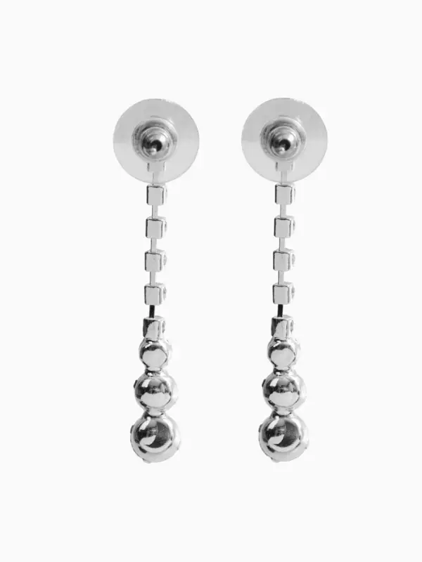 Набор 2 предмета: серьги, колье &laquo;Вечерний шик&raquo; белый в серебре