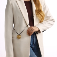 Портупея с кулоном &laquo;Сердечко&raquo; кожа, трансформер, цвет золото, 150 см